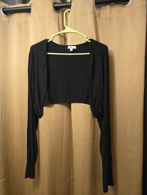 BP Black Ribbed Shrug Size 4x